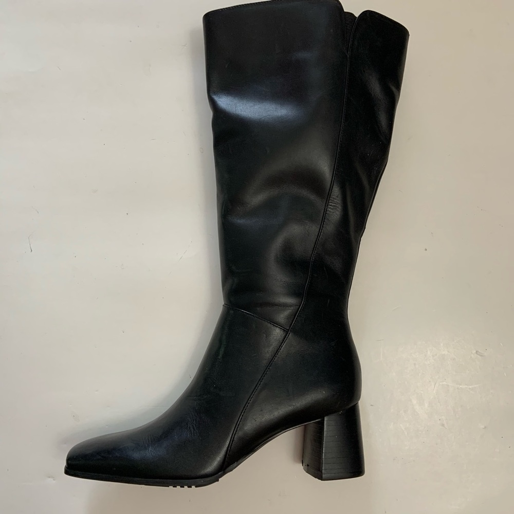 Naturalizer - Block Heel, Wide Calf, Genuine Leather Boots
